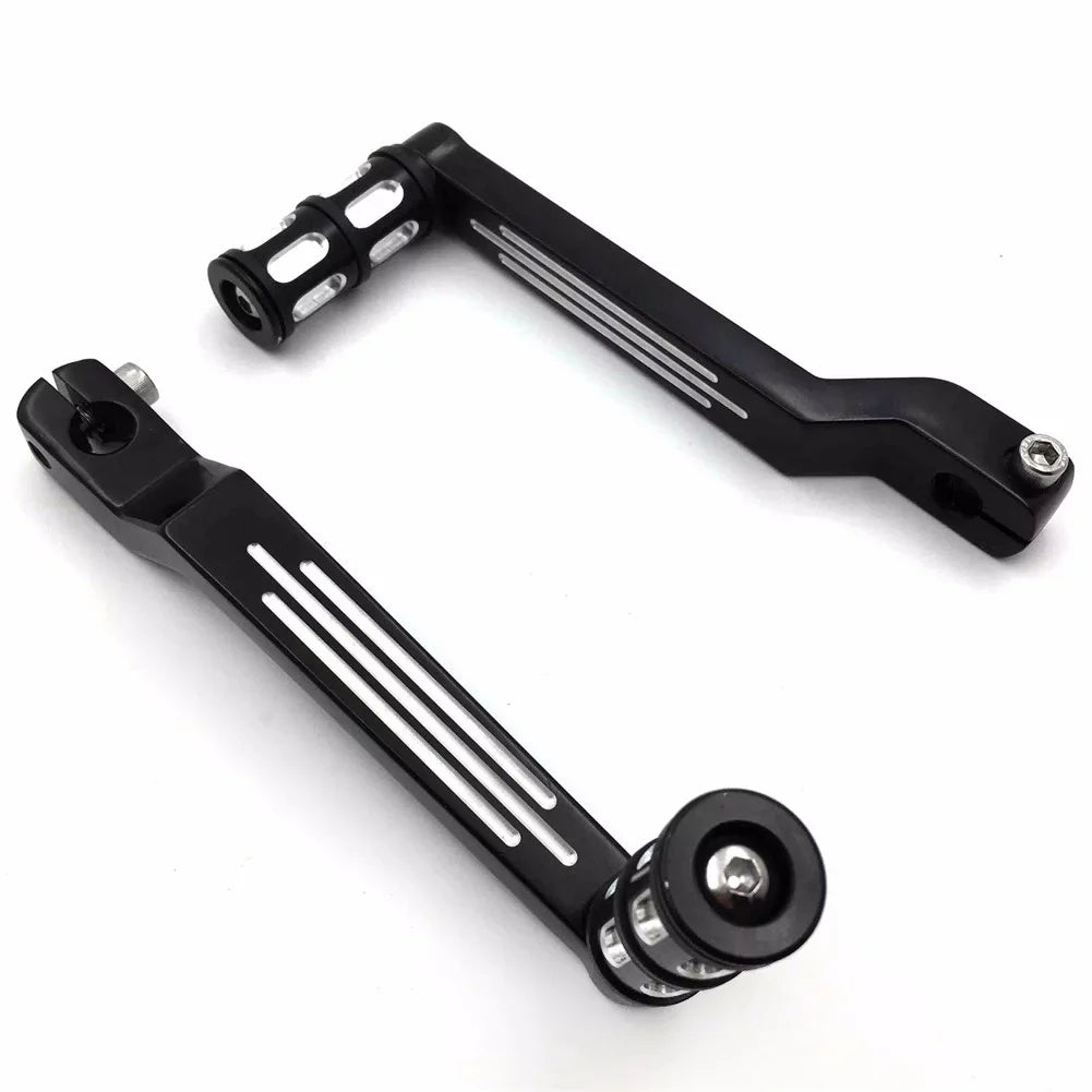 and Shift later 009C- Shifter Aluminum Levers Fat Pegs 1980 Black Levers/Gear Harley For Shift w/ HTT- Heel Davidson FLSTF Style Toe Motorcycle Boy Pedal