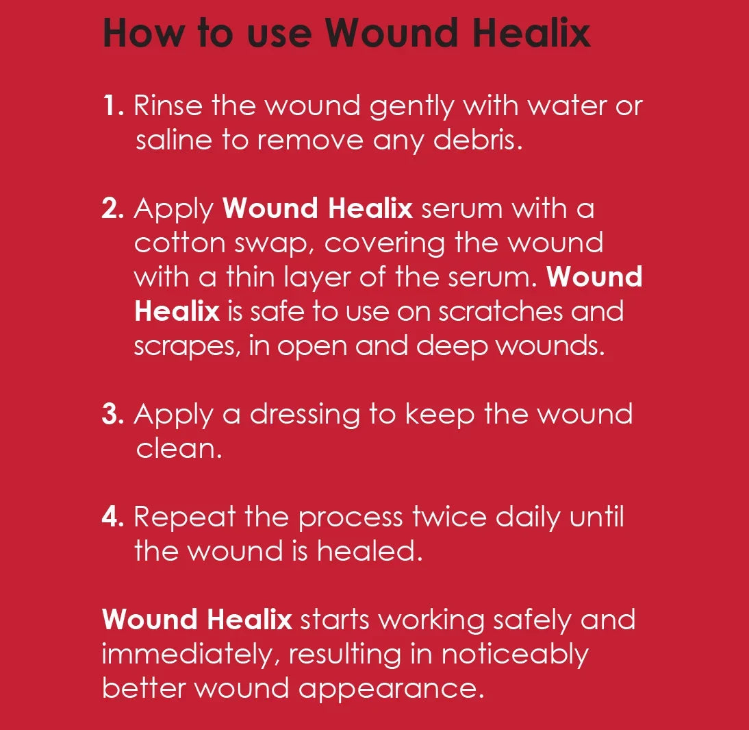 Rapid Serum Burn Wound Care & - Patented Wound Healix