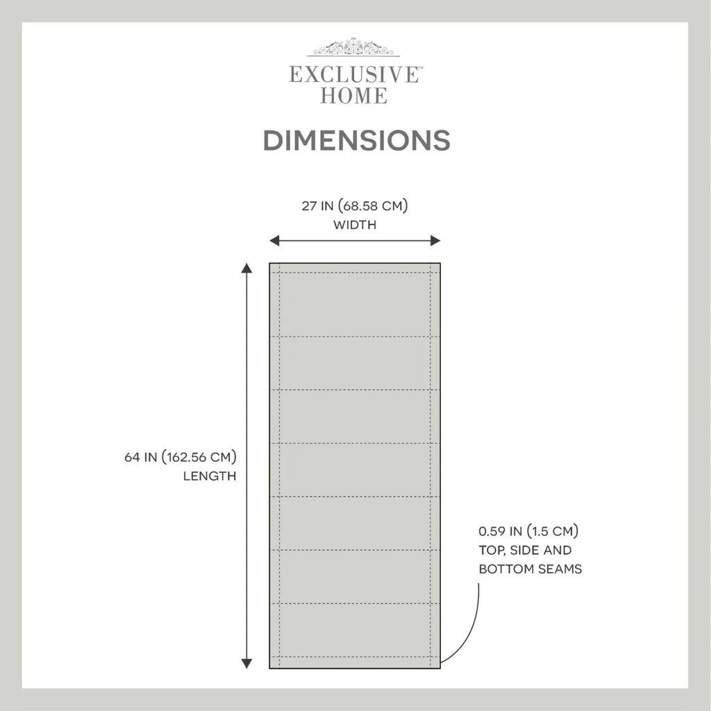 Slate Esme Roman Exclusive Home Blackout 27"x64", Blue Total Shade,