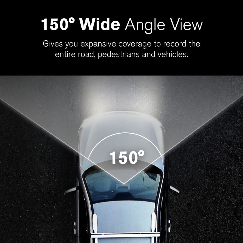 150 Lense, Mode Angle UHD with Roadcam Screen, GPS 4K App, Wide Record Dynamic Pro High Degree and Park Technology Range with G-Sensor LCD Yada for Day/Night. 3" Resolution