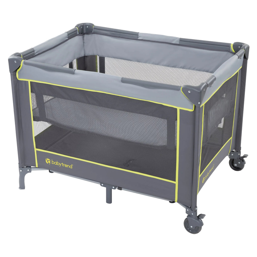 – Unisex Twinkle Portable Lime Bassinet Trend Playard Green, Baby with Flat