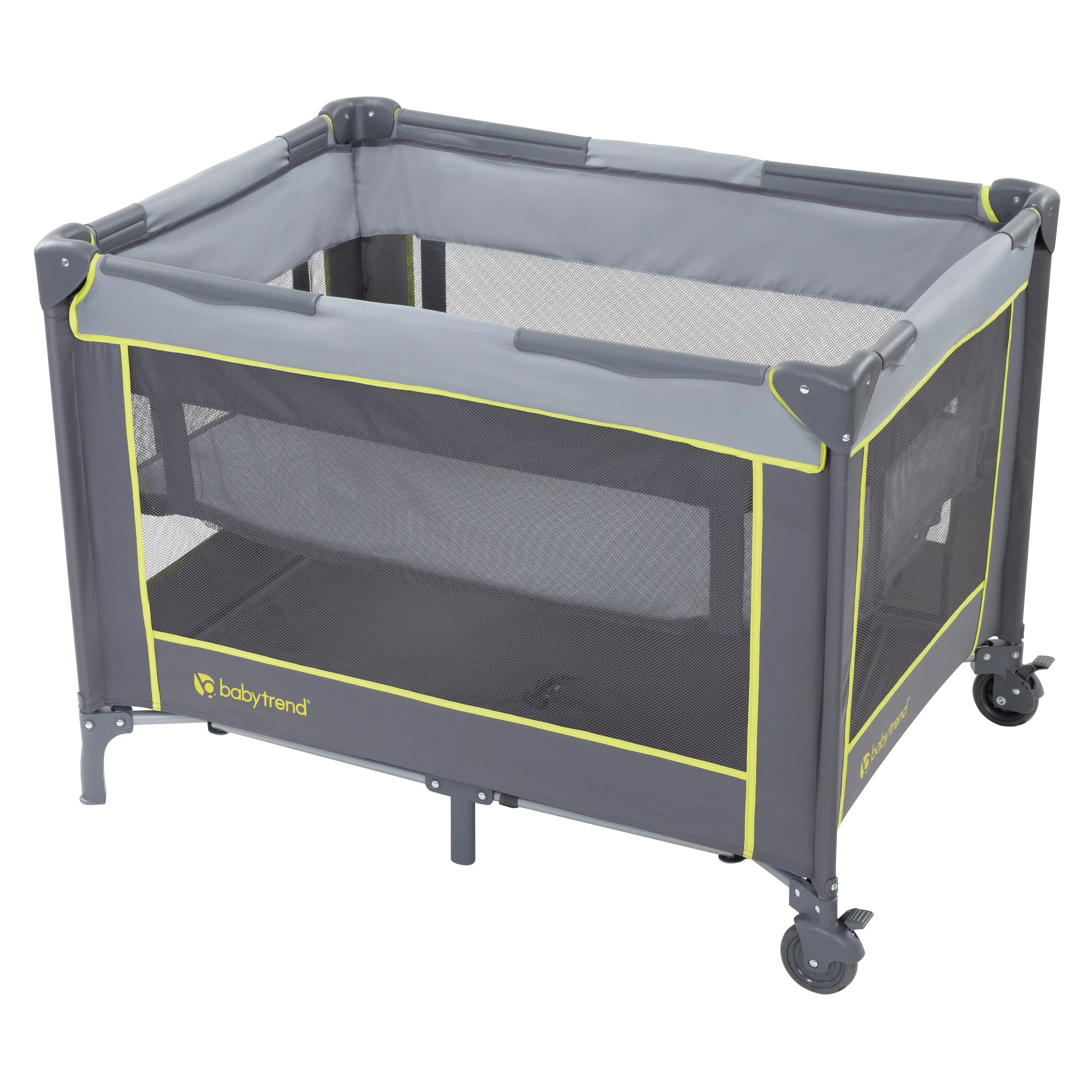 – Unisex Twinkle Portable Lime Bassinet Trend Playard Green, Baby with Flat