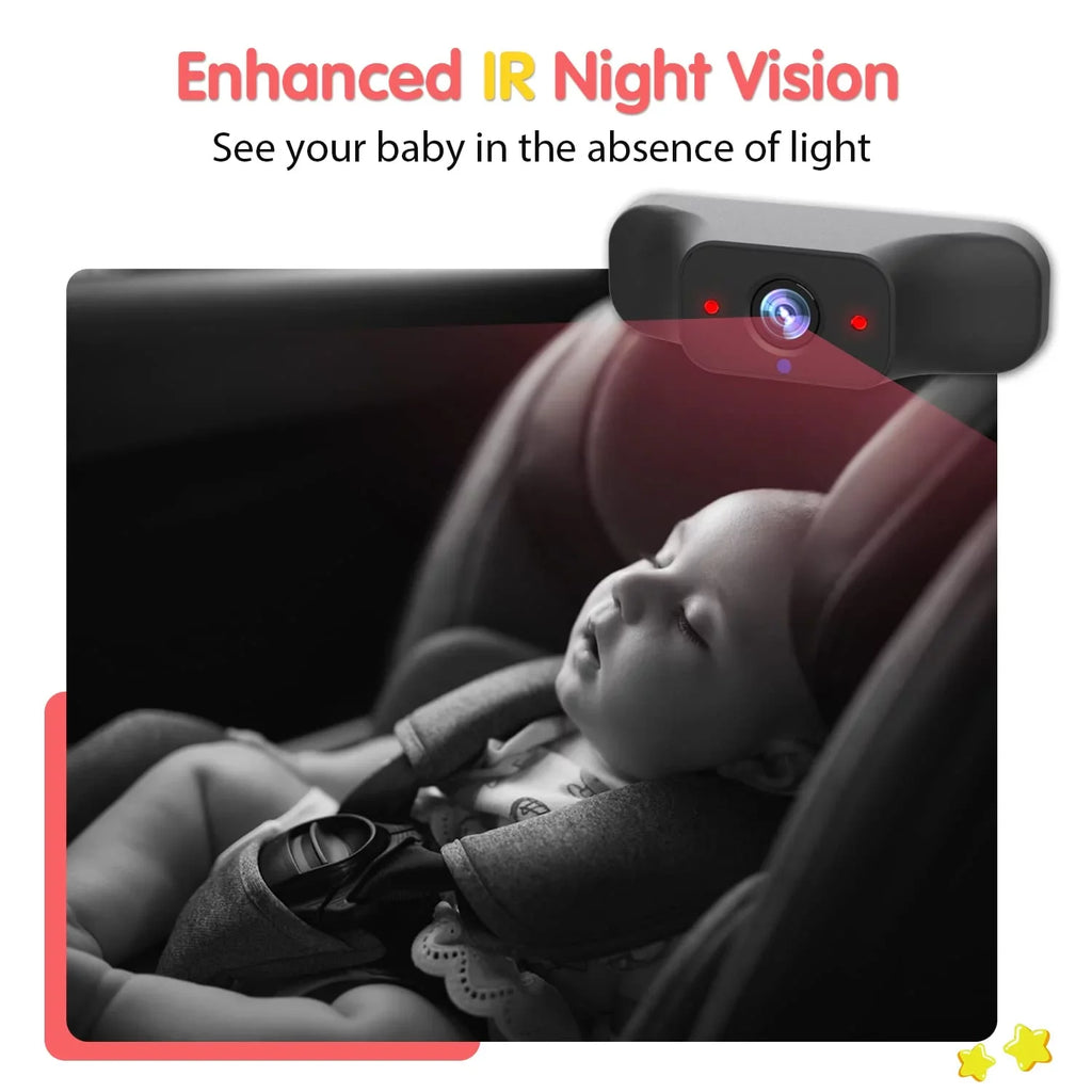 Car Camera Back Seat Camera Baby Observing Driving 3X Car Night Monitor Zoom Baby Camera Luckview While Facing Monitor Safety HD Vision, Rear Baby for Car Seat Car Children Baby