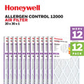 20x30x1 Furnace Air Pleated MERV HVAC Filter Pack 12 Honeywell -12
