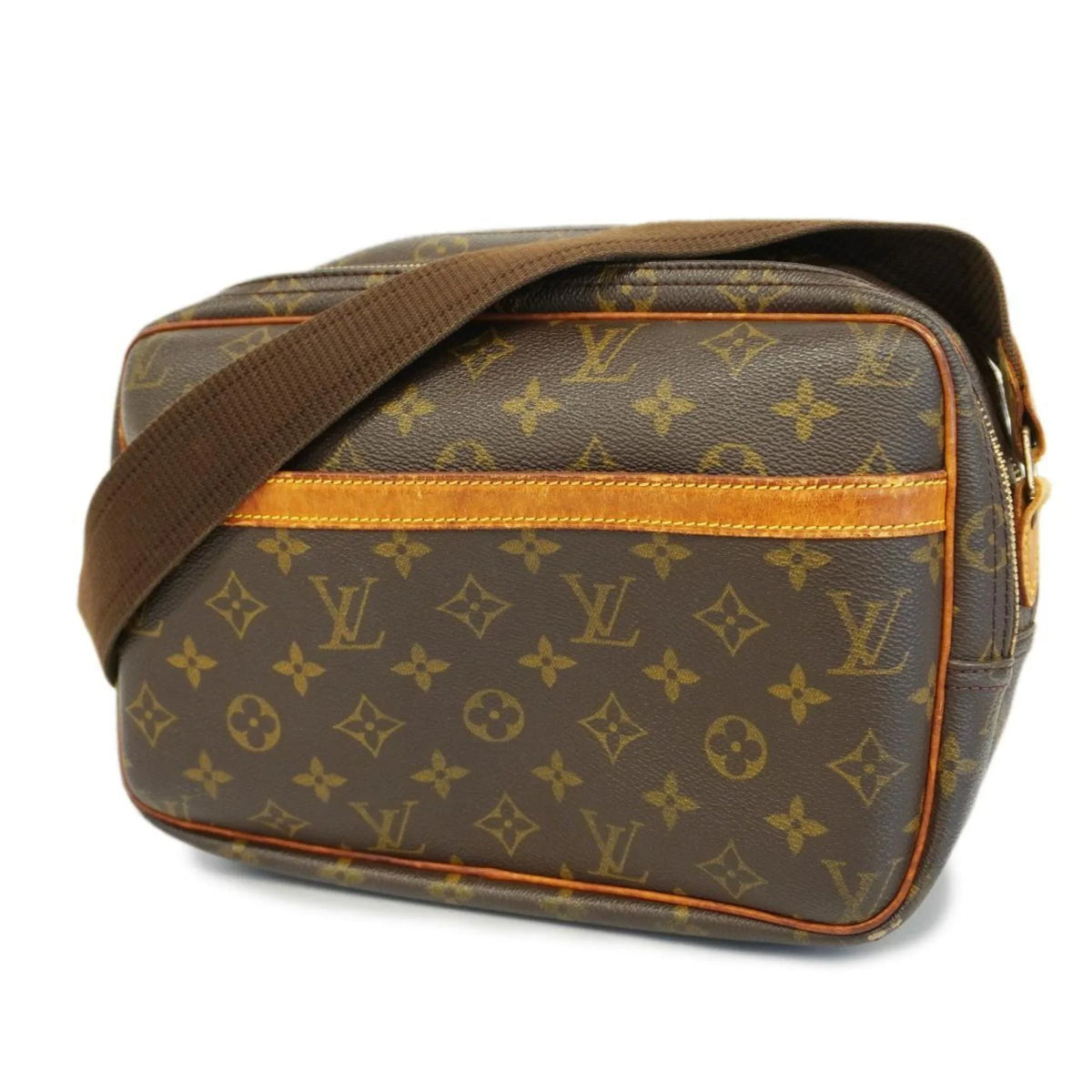 Pre-Owned PM Vuitton M45254 Reporter Monogram (Good) Brown Louis Bag Ladies Shoulder