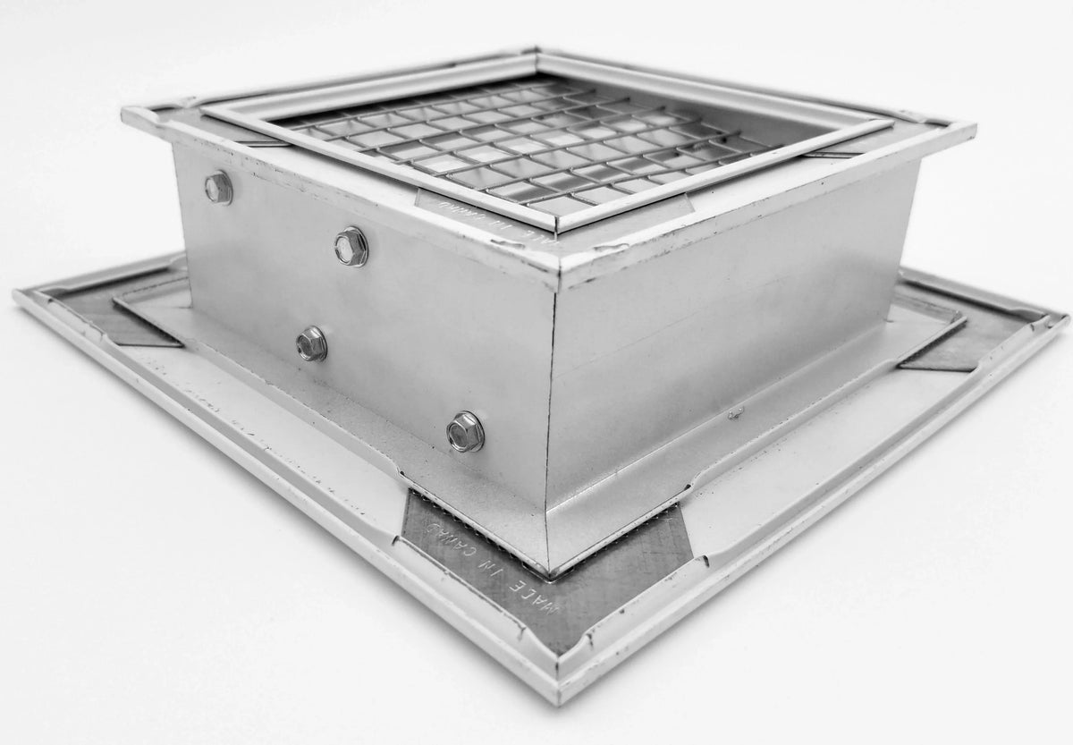 x White Air with Walls Waterproof for & - [Outer - HVAC 6"w Mesh Screen Exterior Crawlspace Rain Dimensions Vent X & Vent Grille 7.5”h] 6"h 7.5”w Aluminum -