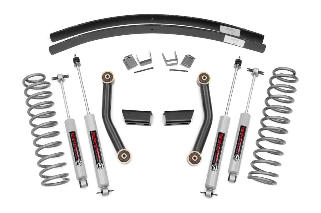Series N3 II Cherokee Shocks Lift | Rough Kit (fits) Country XJ | Leaf 1984-2001 | Suspension 3" Jeep Add 670XN2
