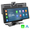 Herilary Stereo with Adapter Cam, Wireless Carplay Screen Mirror Car Apple Android Car Carplay Play 2.5K Dash Auto Link/Siri/Wifi/Bluetooth/Double Wireless 10.26" Screen Din Touch
