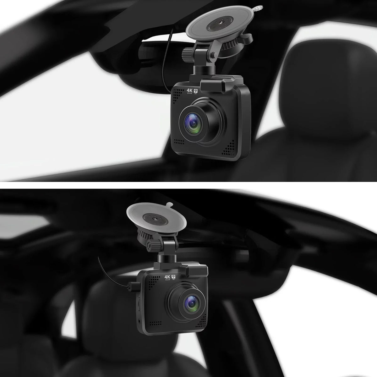 Driving 2160P & FHD Built-in 170° 4K Car for Recording, Rear Recorder Cam G-Sensor, Angle and Dash Camera, WDR, Monitor, Cam Night Parking Cars, Front with GPS Wide WiFi with Vision, Dash Loop