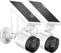 Dual Panel, AI Camera Battery Detection, Night Surveillance Pack) Security WEILAILIFE Outdoor Camera, Vision, Solar 2K Rechargeable Wi-Fi Antenna with Solar (2 Wireless