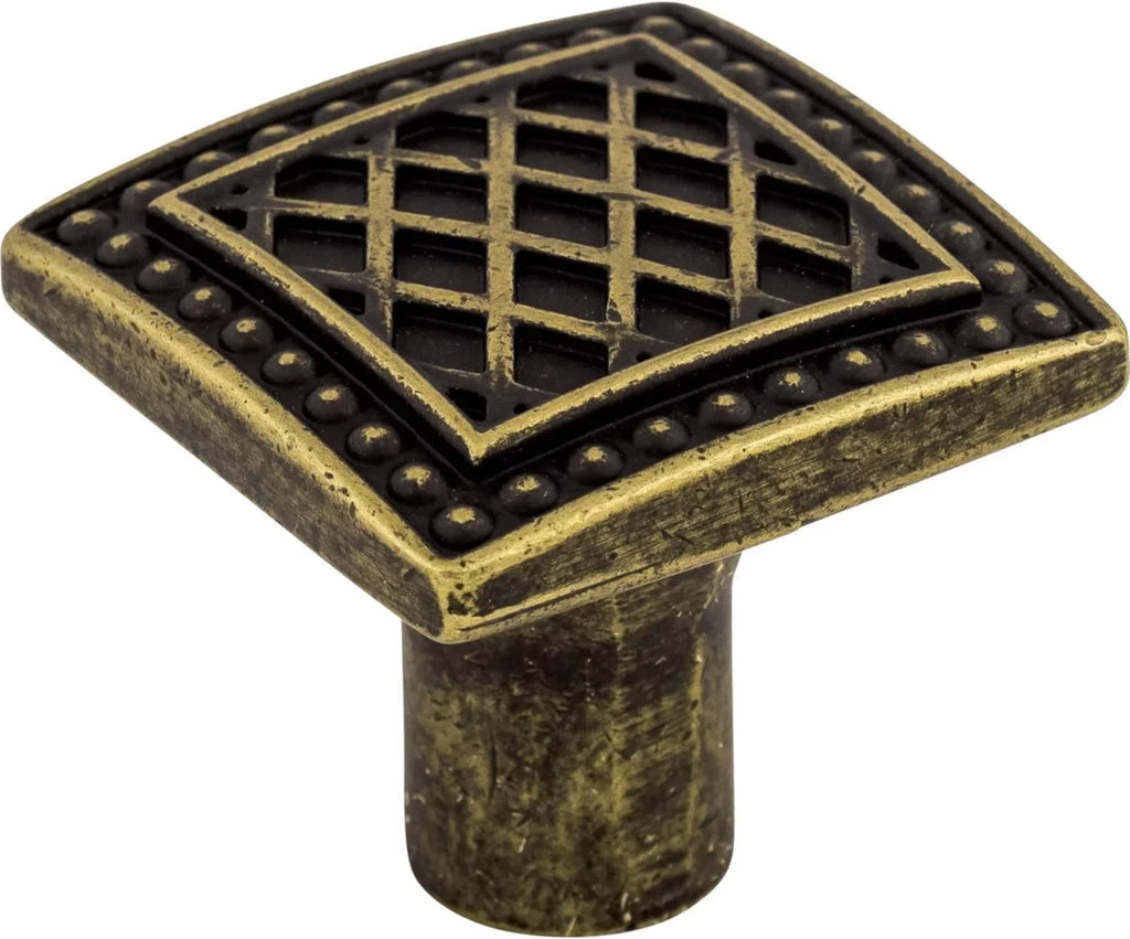Square Knob Rouge Trevi Finish: