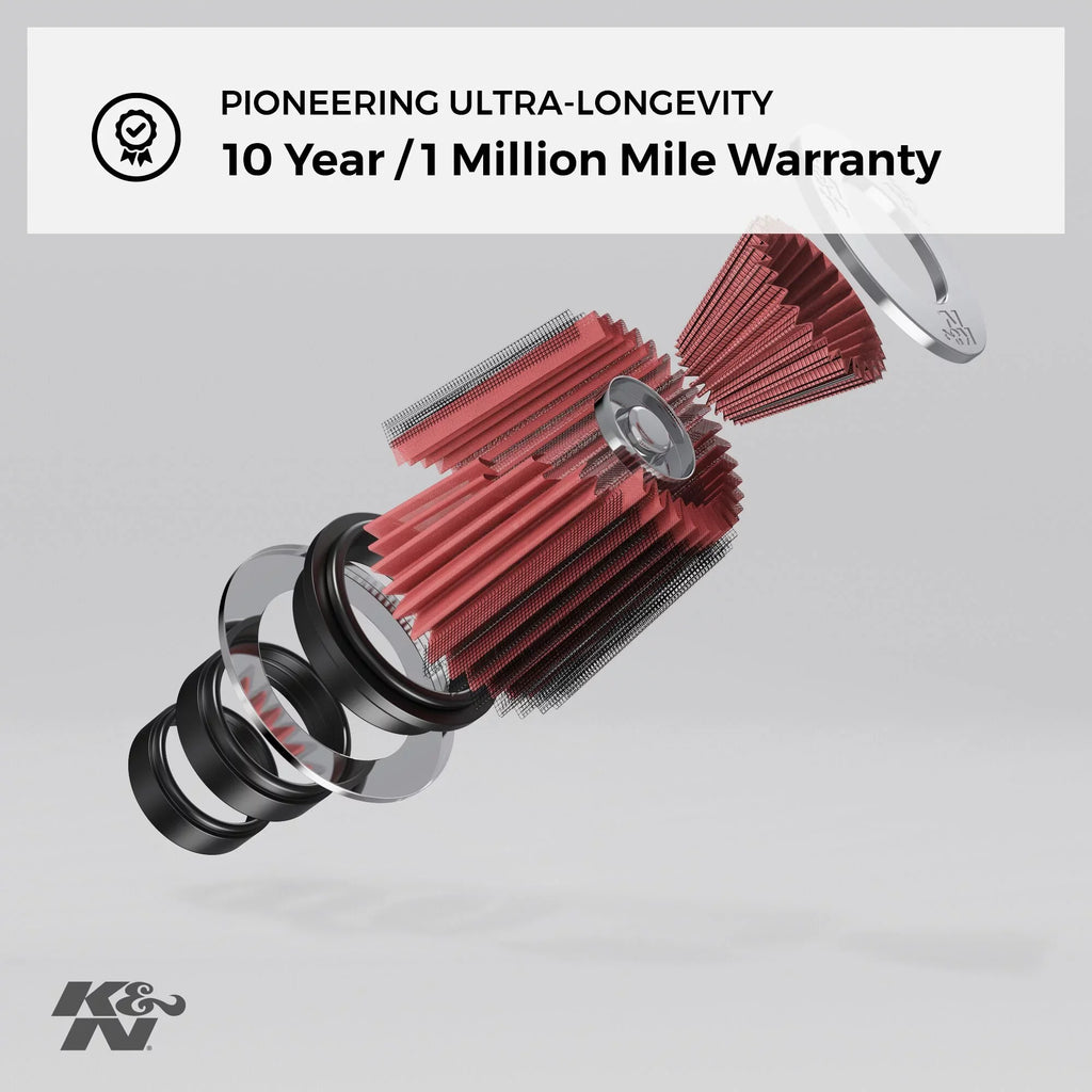 4.5 Reusable: Top Air Filter: 6 Tapered; Round Universal Base; Height; (152 Flange mm) ID; in Clamp-On Washable (229 (114 7.5 (191 in mm) 9 K&N RC-5046 in Engine mm) and , mm) in
