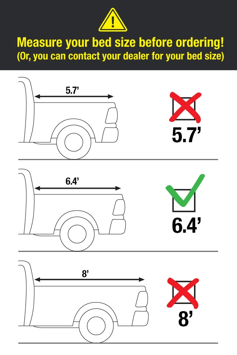 Soft Compatible Ram | 2002-2018 | Bed 2003-2023 Truck Tonneau 2019-2023 Classic 2500 TCD484011 (76") 6'4" Bed 1500; Quad-fold Cover Dodge 3500; with MaxMate