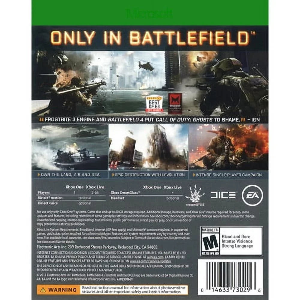 (Xbox 4 Electronic Arts One) Battlefield