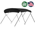 Bimini Top Inch 3 Double Gray SereneLife with Boat Bow Walled 67-72 Frame, Cover
