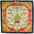 Ladies Carre90 Scarf (Good) Multicolor Muffler Silk HERMES ETRIERS Pre-Owned