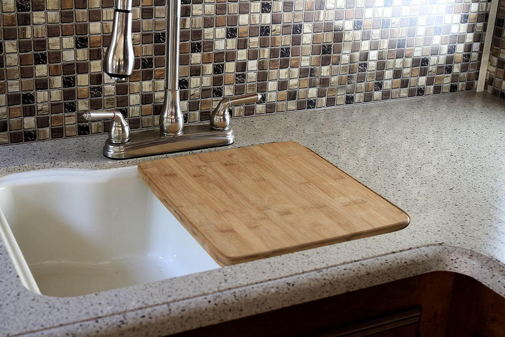 with x Rectangular Brown Sink (15"L Cover Legs 13"W) Kitchen Bamboo Camco - 43437
