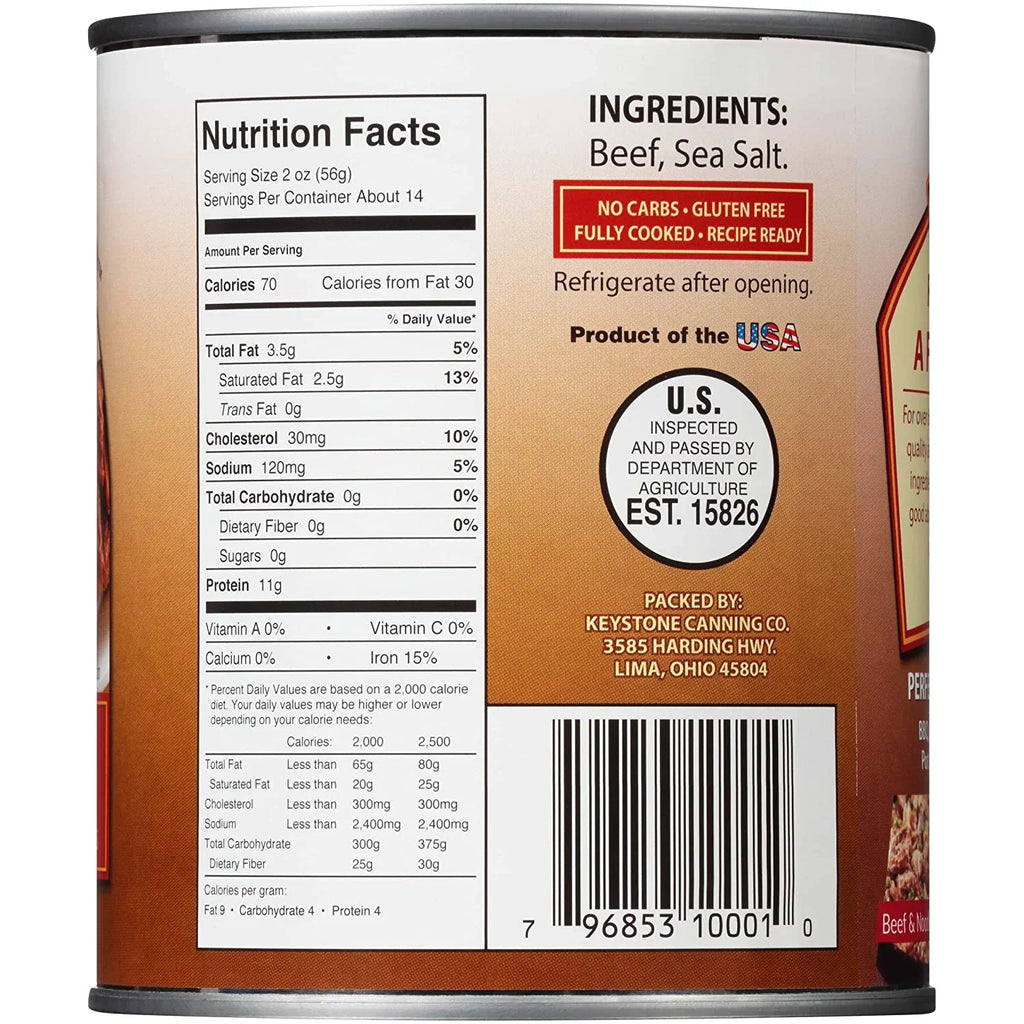 All Cans Food (12 ✅ Beef Long Life Camping Canned Meats Natural Emergency Keystone 28 ✅ Ounce Pack) Shelf