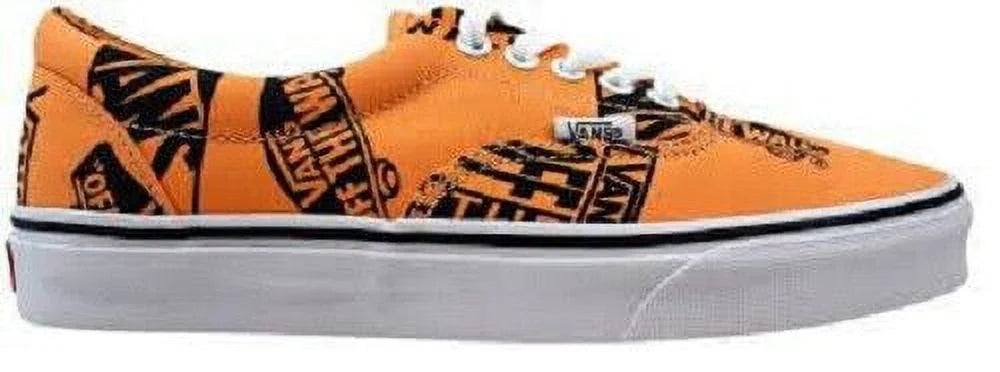 MIX SHOES NEW LOW CLASSIC ERA VANS SIZE 9 MEN TANGERINE/BLACK LOGO SKATEBOARD