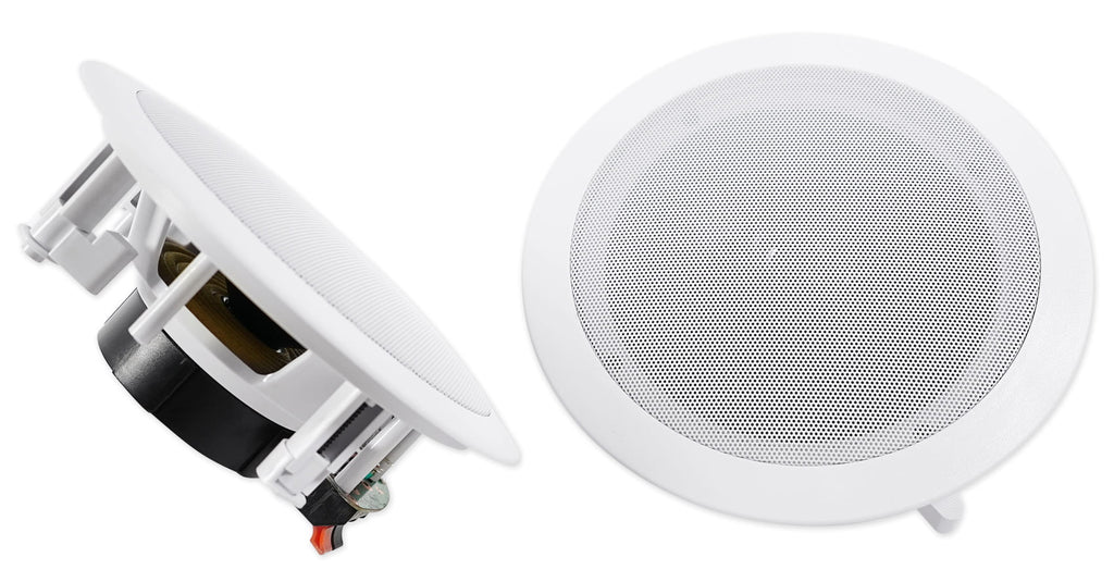 Amp/Home Rockville Ceiling 6.5" Theater Receiver+(8) Speakers LED White Tube
