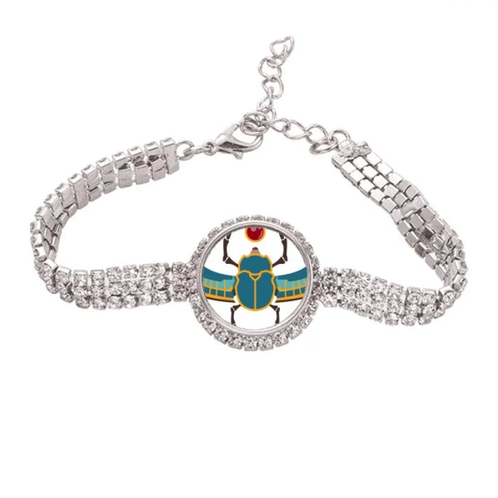 Bracelet Jewelry Yellow Blue Chain Anklet Egypt Red Tennis Atonism Beetle Diamond
