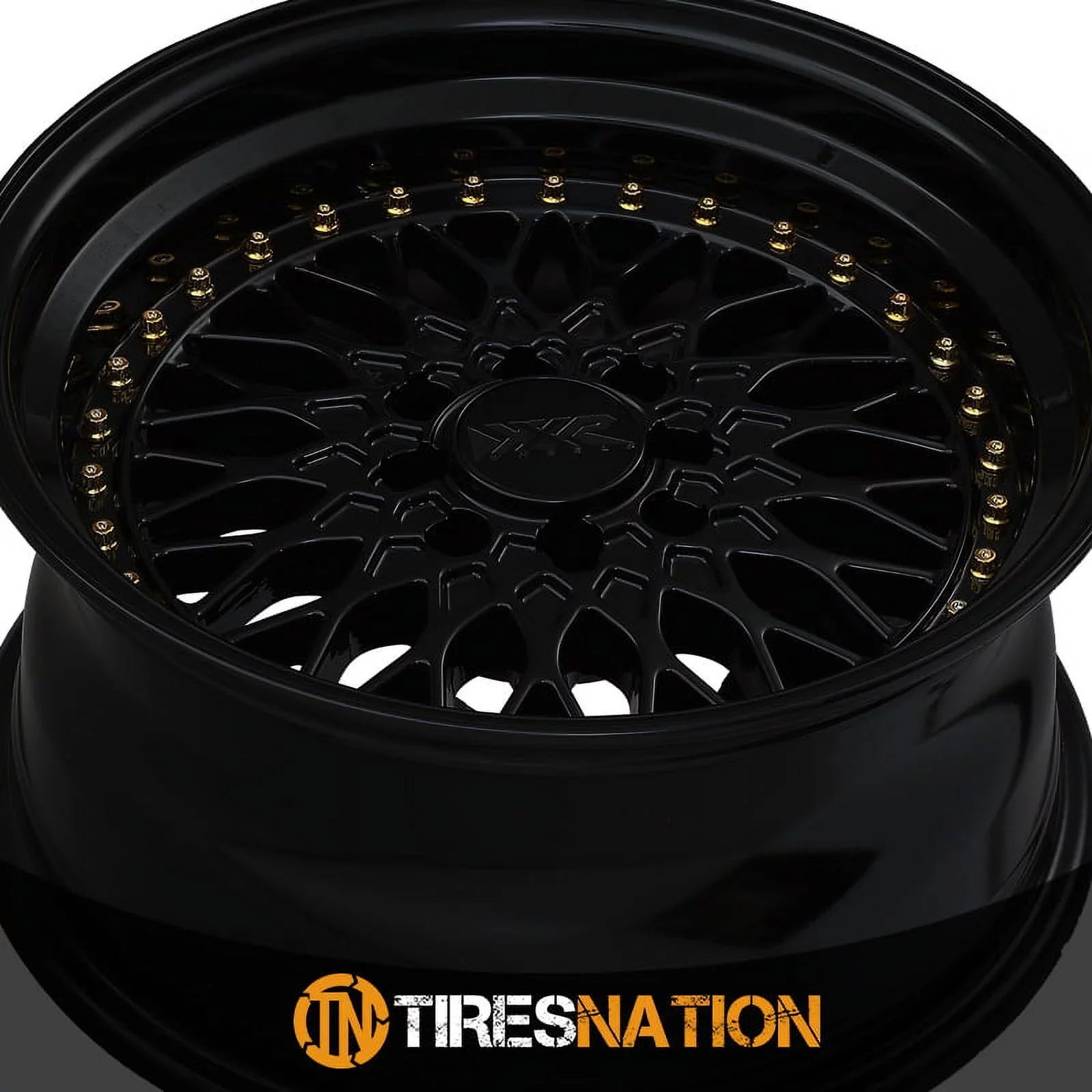 15x8 536 4x100/4x114.3 Black Wheel 20et / Rivets XXR Gold