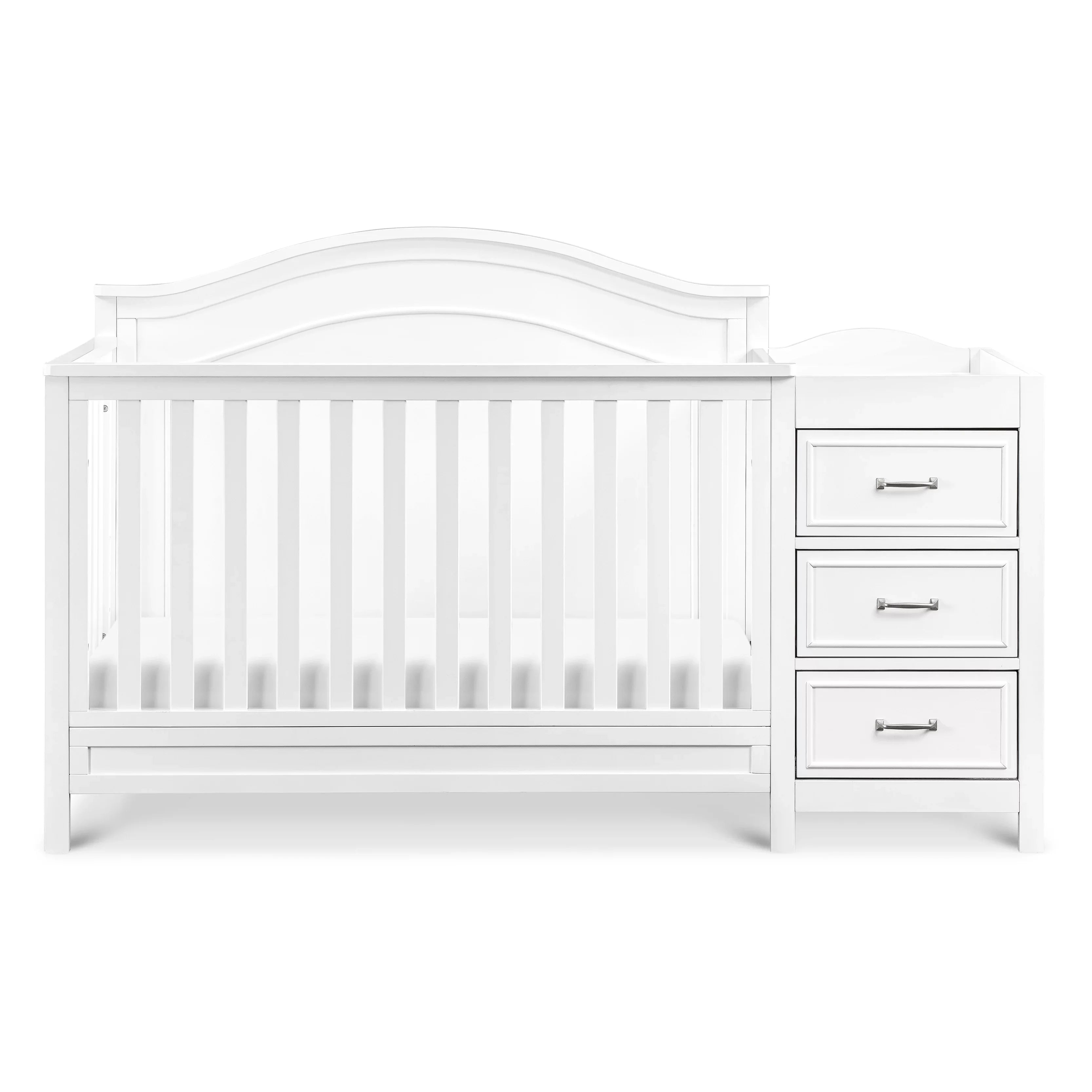 Changer 4-in-1 and Convertible in Charlie DaVinci Combo Crib White