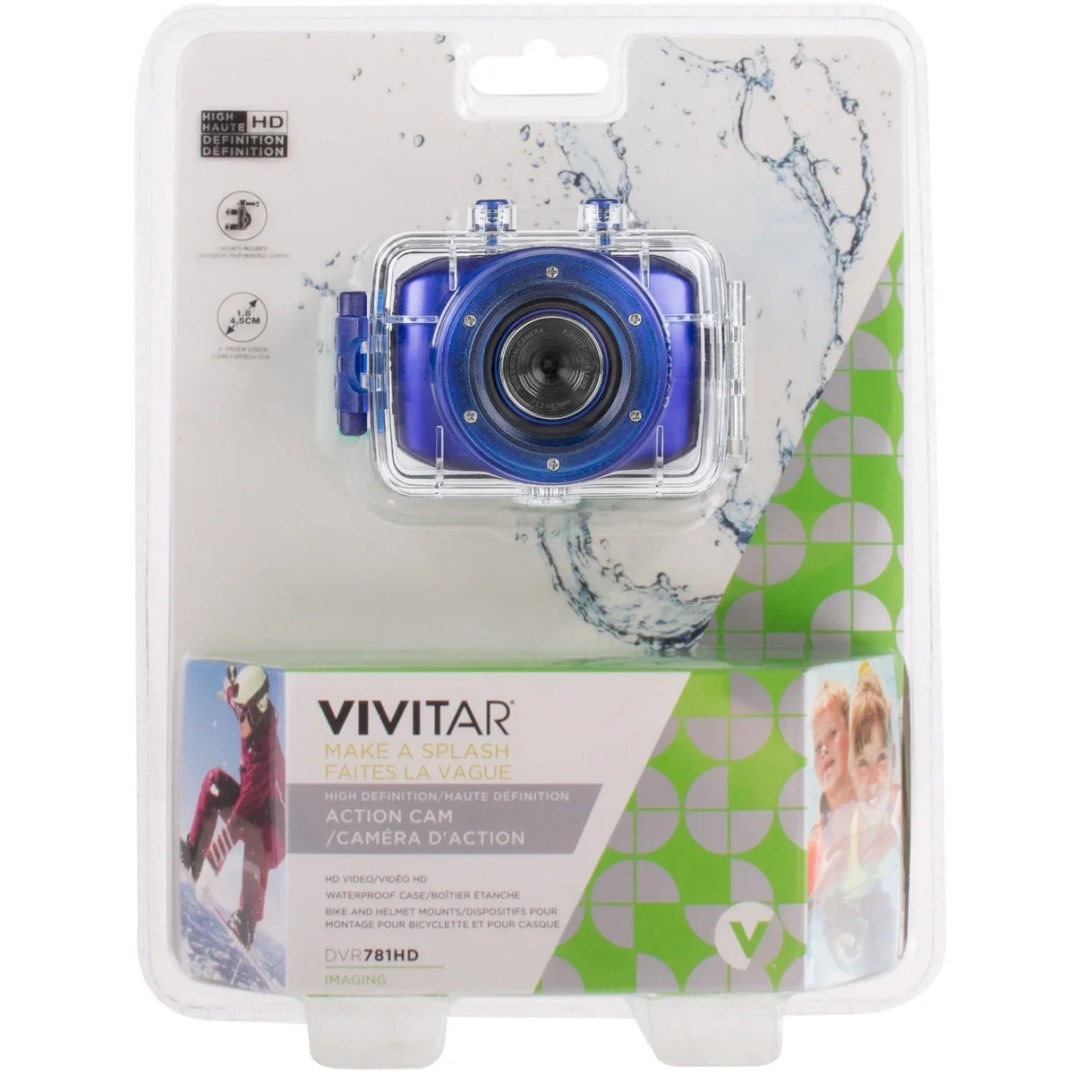 Display Pro Action 1.4" 1.3 Megapixel DVR781 with Camcorder Accessories Vivitar Series