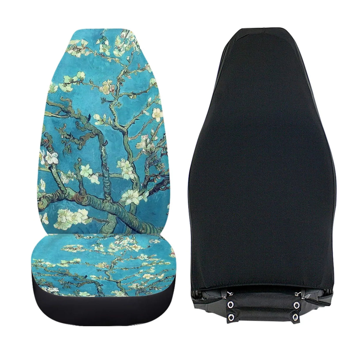 Cover for Car 2 Set Seat Cover SUV Vehicle Cars Xoenoiee Truck, Sedan Seat Front Bucket Polyester to Seat Pack Install Print Covers Pickup Most Blossoms Easy Plum