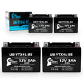 DS90F, Replacement - 3Ah, Battery 12V, 4-Pack Quest ATV 90CC Free, Bombardier Activated, UpStart Battery UB-YTX4L-BS 2004 DS90, Maintenance for Factory (Can-Am)