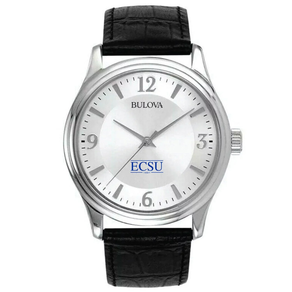 Elizabeth State Watch Silver Men's City Leather Vikings Bulova University