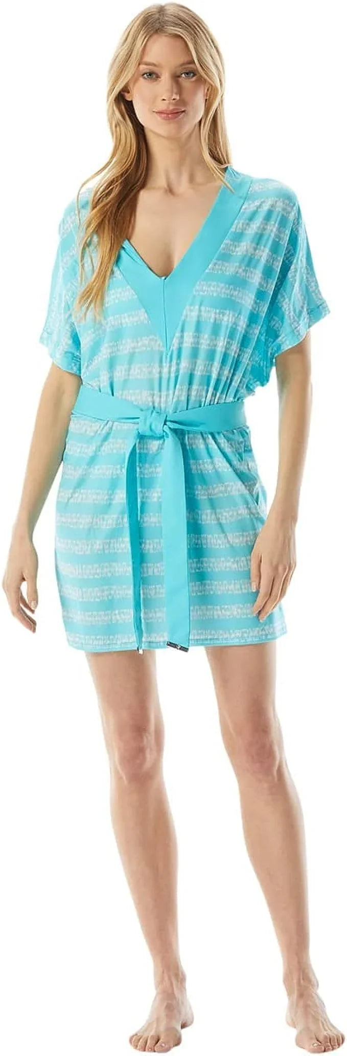 V-Neck US Belted Cover-up, Michael TURQUOISE X-Small Tunic Kors