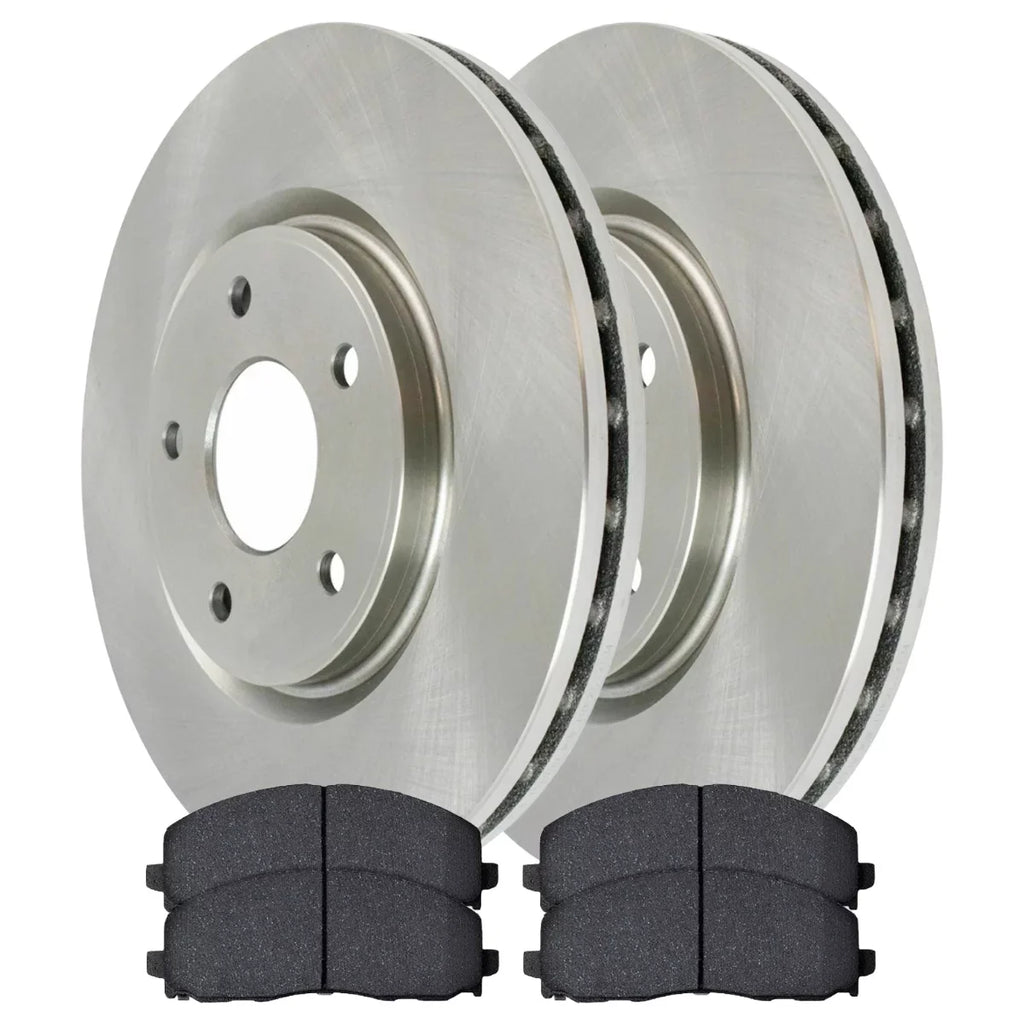 Country 2012-2016 Pacifica Replacement Dodge Ceramic Side Caravan VW Ram Journey Grand Passenger and & Driver Routan Voyager AutoShack Front Town Pads C/V Rotors Brake for and 2012-2020 Kit Chrysler