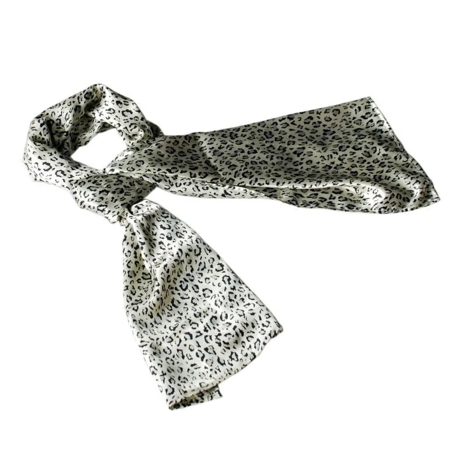 Ivory Exquisitely Animal Elegant Print Leopard Silk Scarf/Wrap/Shawl(Large) Soft Blancho