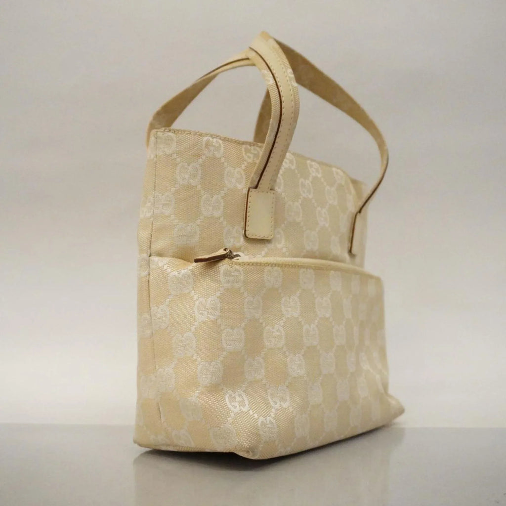 Canvas GG Ivory Leather 002 Handbag Gucci Women's (Good) 1079 Pre-Owned