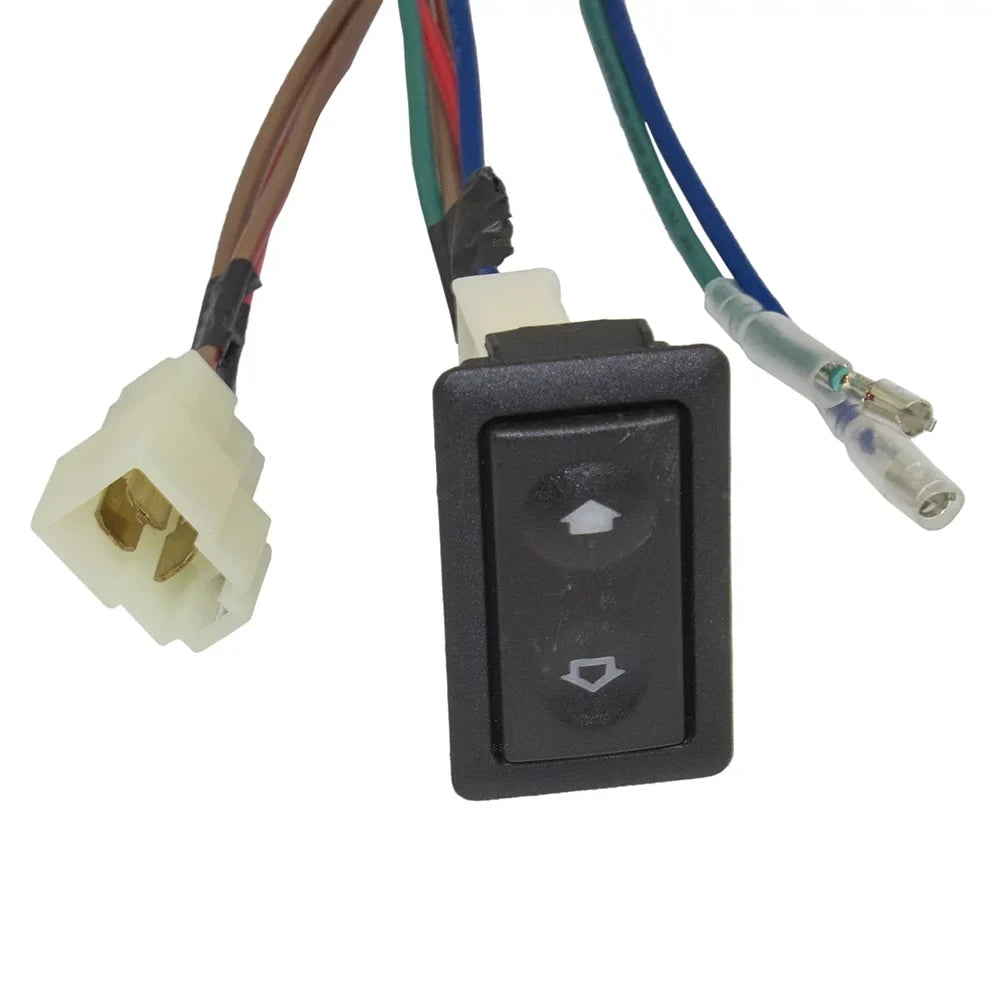 Van Wiring Truck Compatible Switch Kit Universal with Bezels, Brock Window Car Replacement Switch SUV Rocker Pickup Design 2-Door Harness with & Power