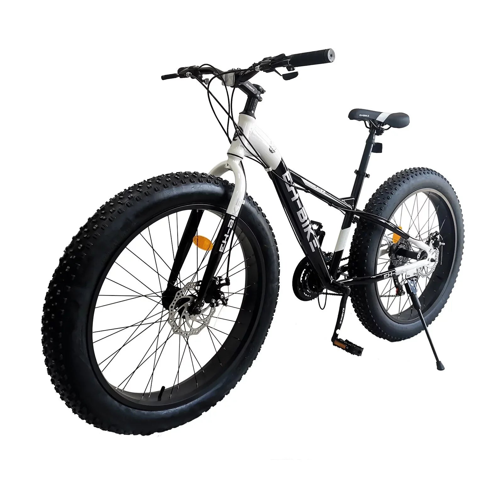 Brakes Fat Blue Knobby - and 4-Inch 26-Inch Front Tires, Mens Steel 7-Speed, Tire 76x24.8x40in Mountain Frame, Wide Bike, Rear Wheels,