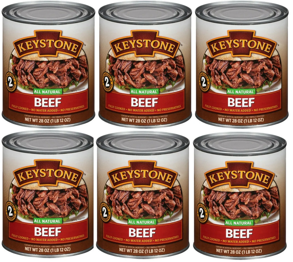 All Cans Food (12 ✅ Beef Long Life Camping Canned Meats Natural Emergency Keystone 28 ✅ Ounce Pack) Shelf
