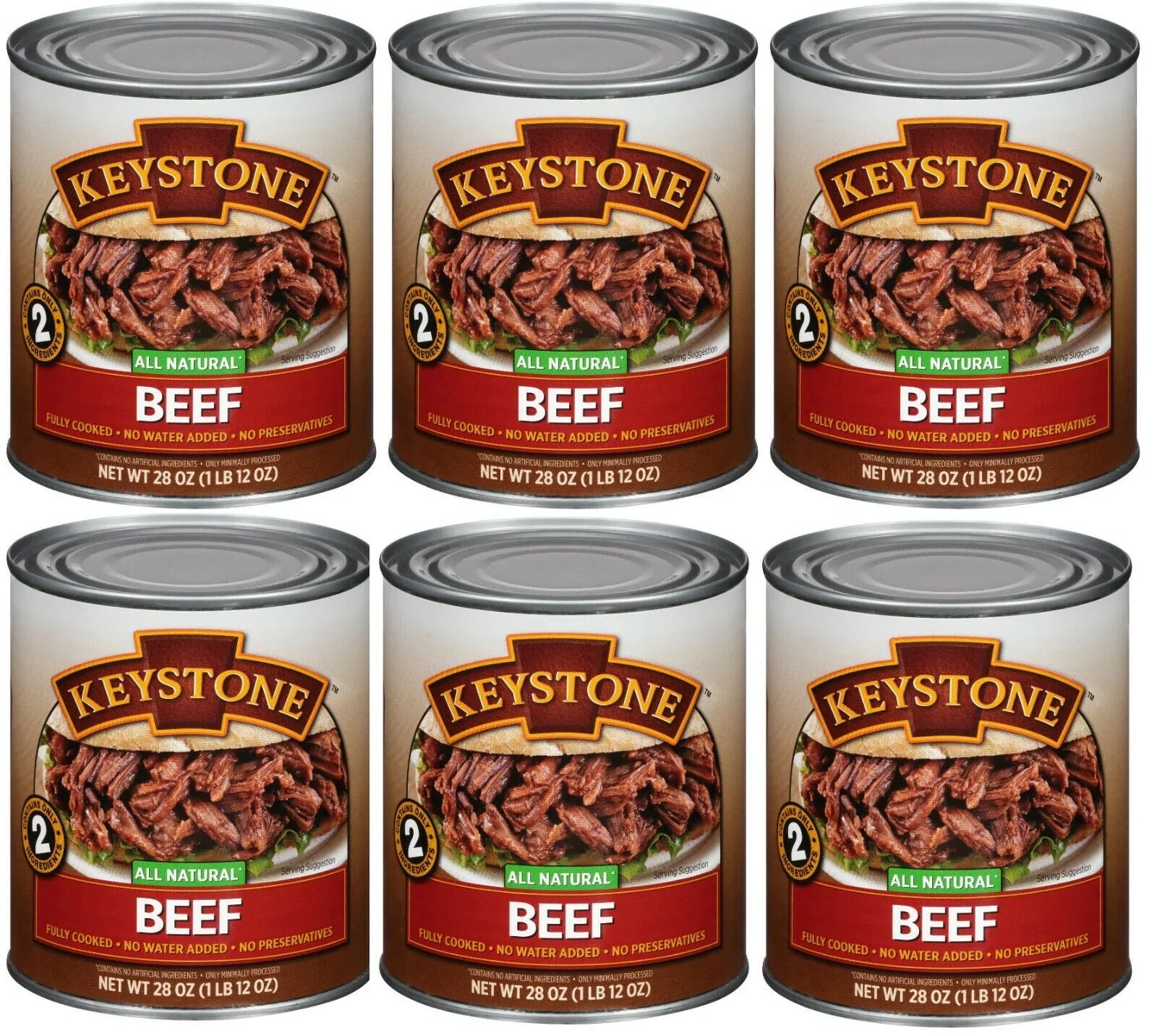 All Cans Food (12 ✅ Beef Long Life Camping Canned Meats Natural Emergency Keystone 28 ✅ Ounce Pack) Shelf