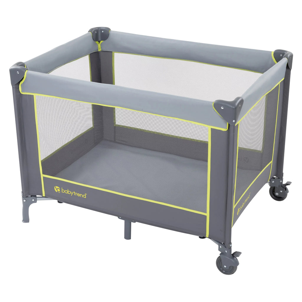 – Unisex Twinkle Portable Lime Bassinet Trend Playard Green, Baby with Flat