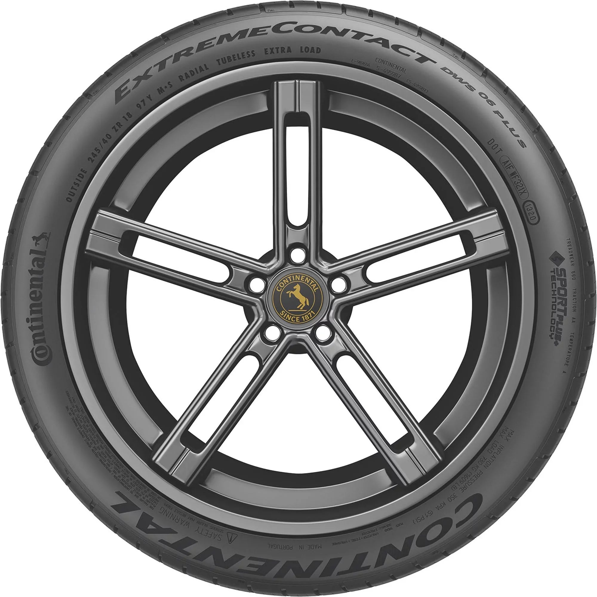 Continental 225/45ZR18 ExtremeContact Chevrolet LTZ, XLE All 2012 Fits: Camry Passenger 2011-15 91Y PLUS Tire Toyota Cruze DWS06 Season