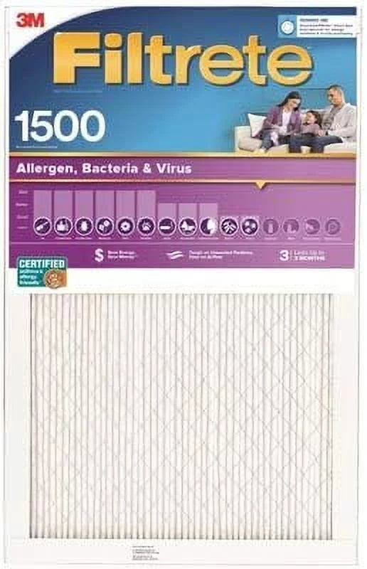 Ultra 3 Purple, 16x24x1-In. Pleated 6 2025DC-6 Air 3M - Quantity Allergen Filter, Months, Reduction,