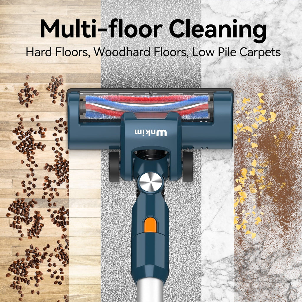 Vacuum 35 Runtime, Hard Powerful Lightweight Stick for to Floor Cordless Cleaner Home mAh up 2200 Vacuum Wnkim with Vacuum Pet Carpet Mins Hair, M5 Battery, 6-in-1 Cleaner,