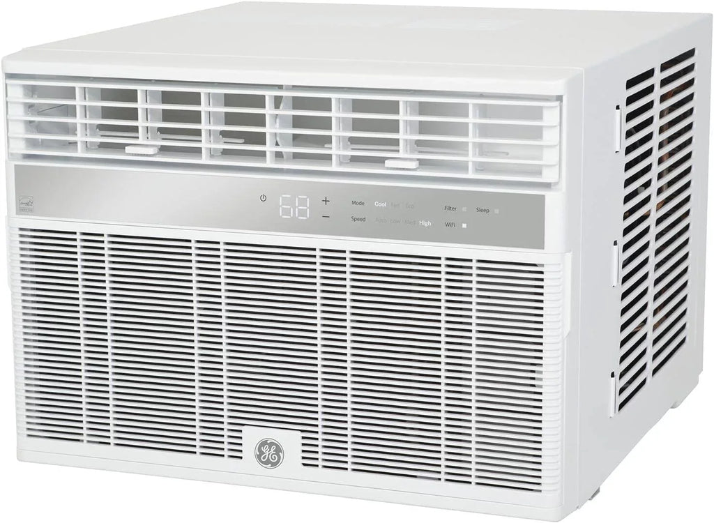 Air Window 3 Conditioner Capacity Smart 11.4 in Volts Fan GE with Cooling Chassis 115 Speeds White Fixed Connect and BTU 8000 AHY08LZ Wifi CEER