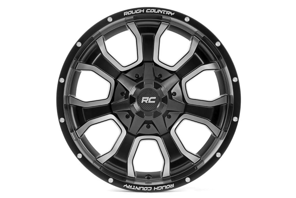 20x10 93 93201011 | Black 8x170 Wheel - Matte Rough Country Series | | -18mm