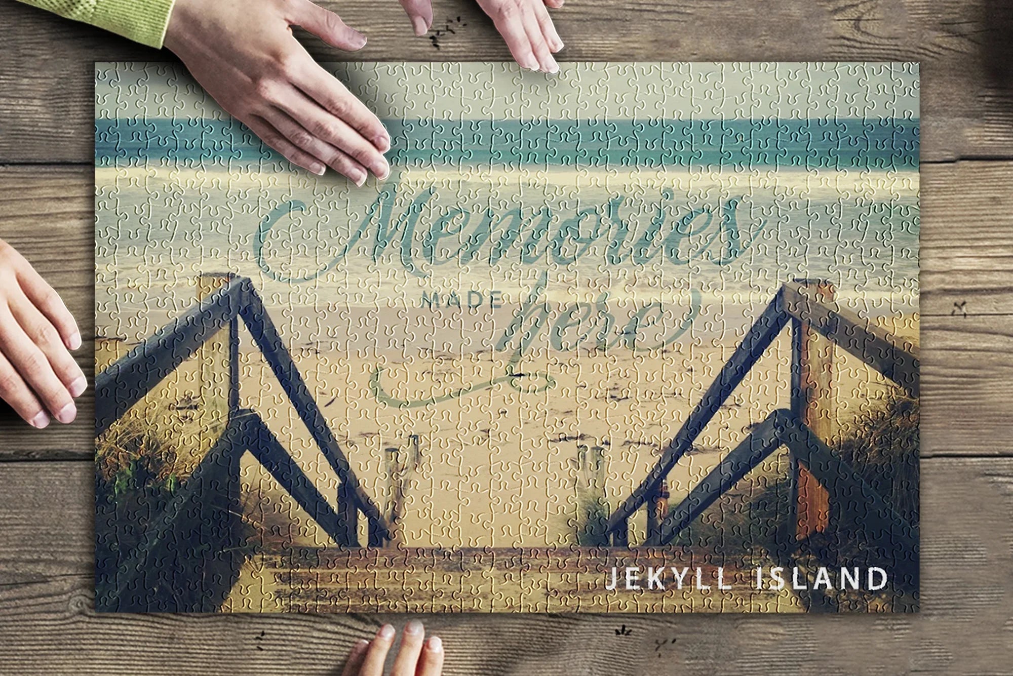Adults Georgia, Back, in I (19x27 Puzzle Love for Sandy Family, Piece inches, Jekyll and Beach USA) Jigsaw 500 You Sentiment Island, Made Premium Staircase, the to and Beach
