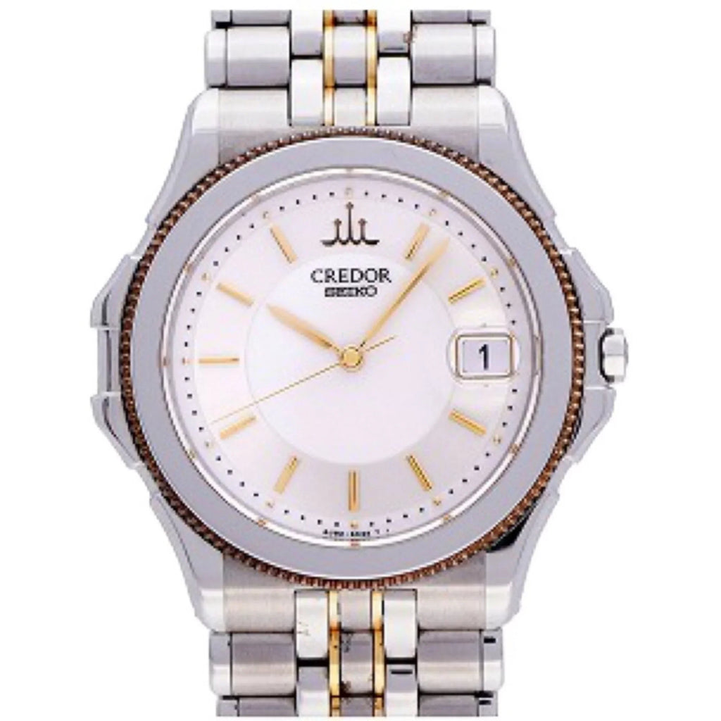 Seiko watch (Fair) Pacific 8J82-6A20 silver/gold Credor quartz Pre-Owned K18/SS