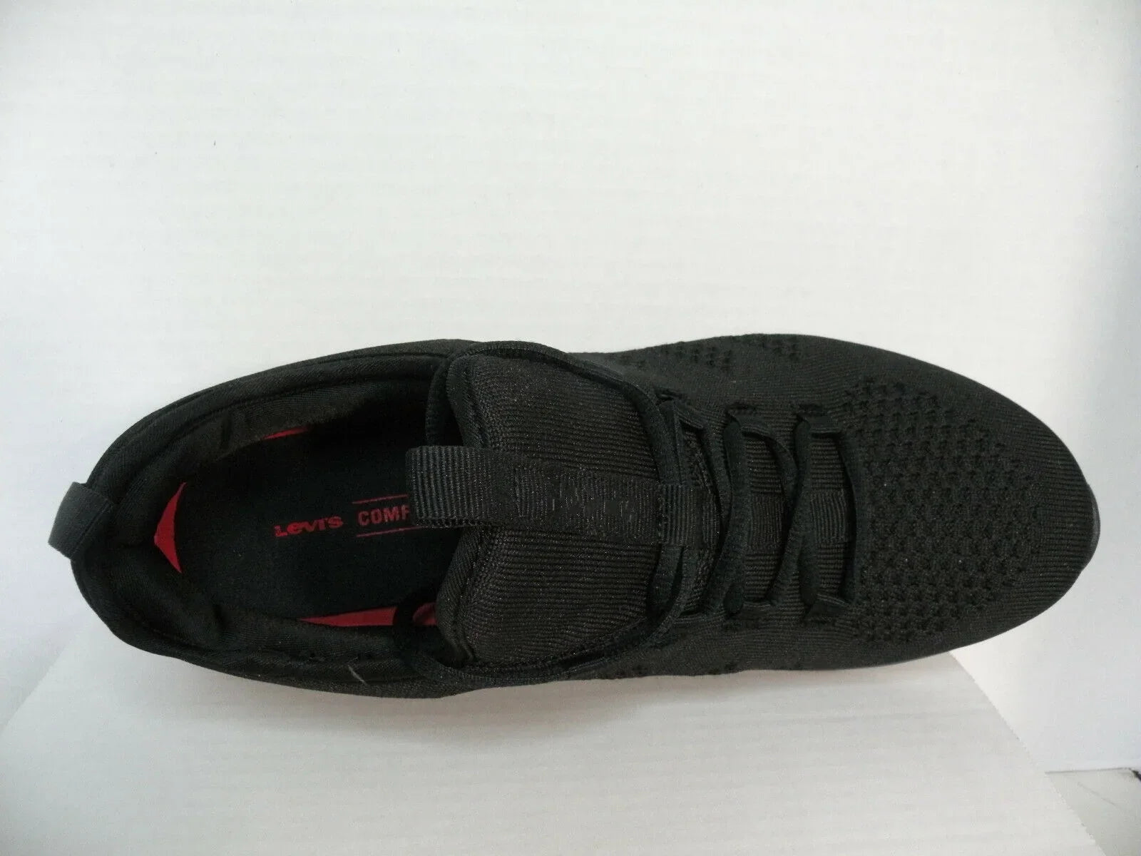 TRAINERS 12 SIZE COMFORT LOW NEW LEVIS SHOES ATHLETIC SPORTS BLACK SNEAKERS MEN