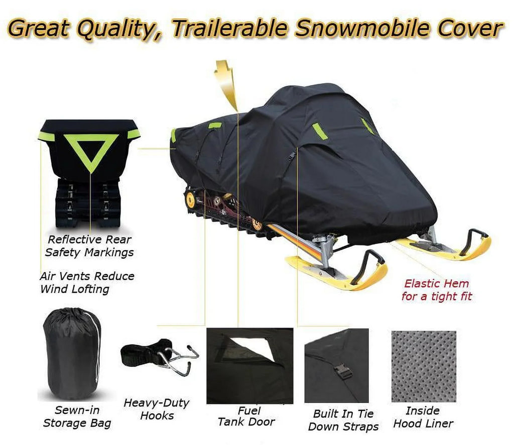 Sled snowmobile for Cover Denier model 600 Snow VMAX MOUNTAIN Compatible Yamaha Gear Machine Trailerable MAX, Snow 600