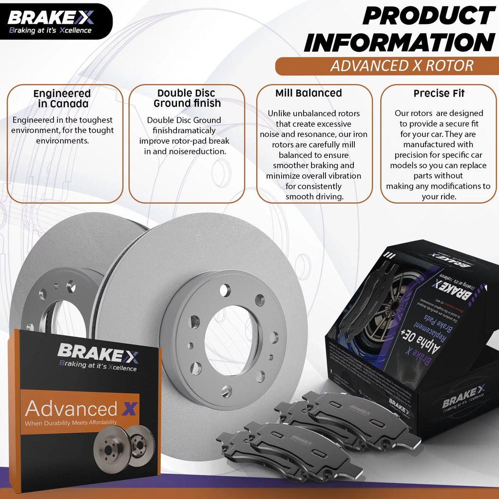 Rear] 2012-2017 Kit Brake Replacement [Front and Set Pads X Buick and 2.4 Disc Ceramic Rotors Premium For Verano | 12 X Piece Brake Advanced |